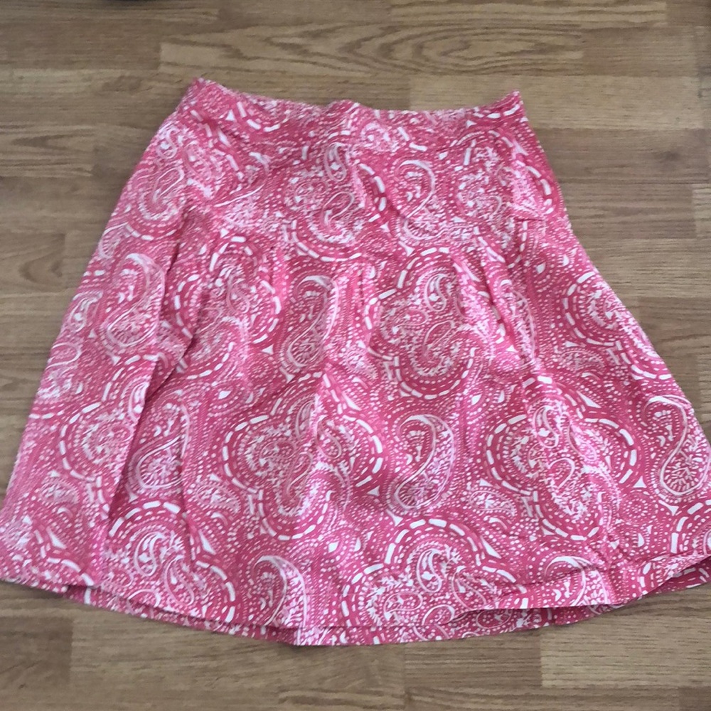pink patterned gap skirt